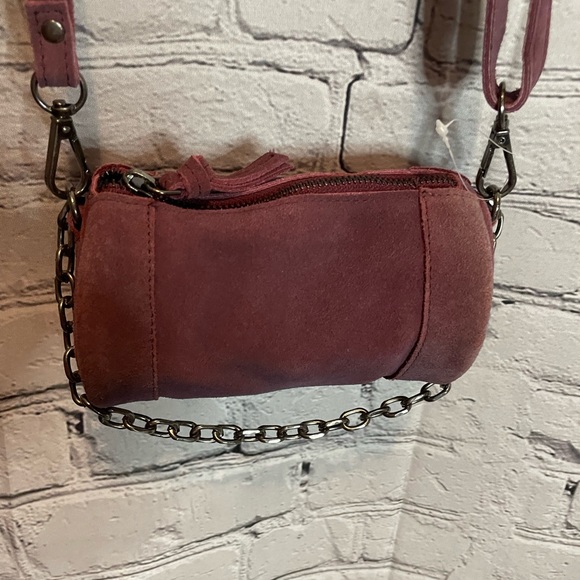 Free People Barrel Purple Suede Crossbody. NWOT - Picture 2 of 7